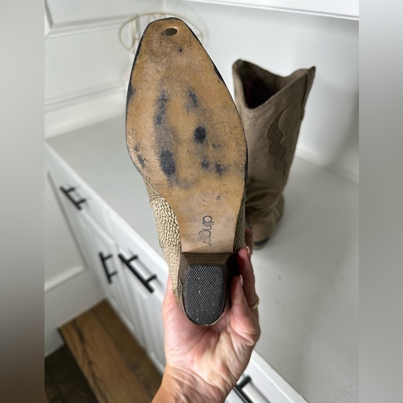 Vintage Dingo Women’s Cowboy Boots Tan Size 6 – Exotic Print Western Leather - Picture 8 of 9